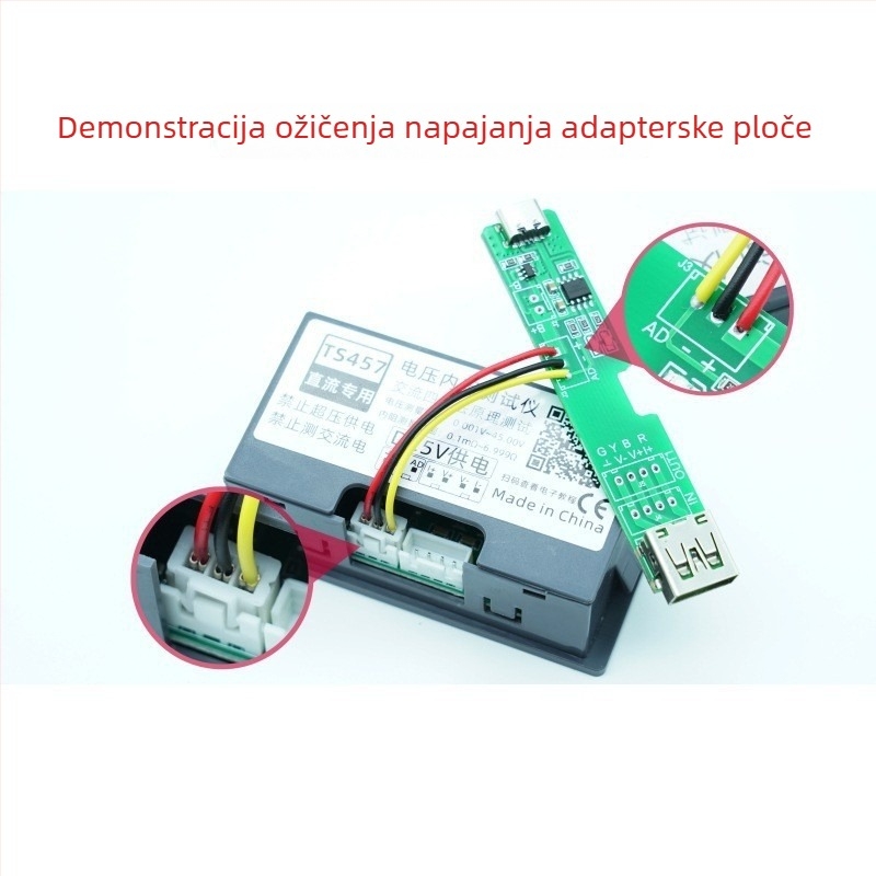 TS457 DC četverožični tester otpornosti baterije, mjerenje napona i unutarnjeg otpora 0-45V