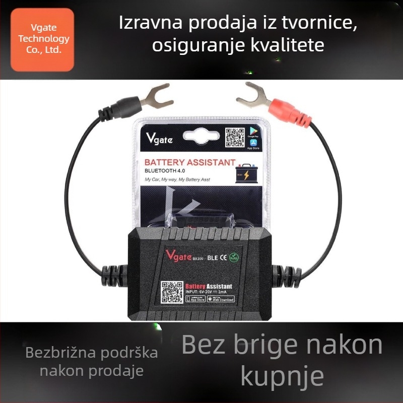 Vgate BA100 12V detektor baterije za auto Bluetooth 4.0 i dijagnostički instrument (napajanje 6-20V, -40 do 90°C)