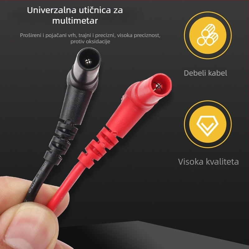 Univerzalni digitalni multimetar - probna olovka s iznimno tankim vrhom i produžnim priborom, nominalni tok 20A/10A