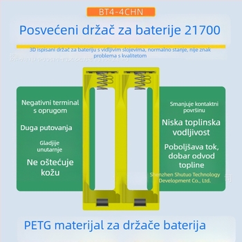 Četverokanalan mjerni uređaj za unutarnji otpor i kapacitet litijskih ćelija 21700/18650, za dvije ćelije – punjenje, pražnjenje i starenje
