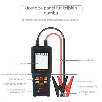 Xima AR2015 tester baterija za automobil 12V/24V – mjerenje unutarnjeg otpora – Smart Sensor
