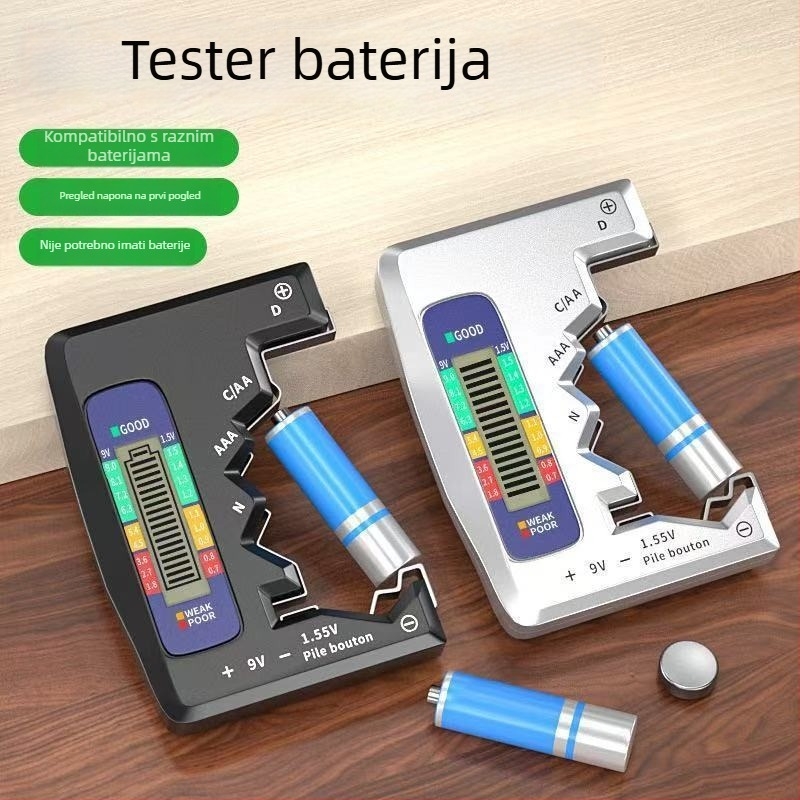 Detektor kapacit baterije s digitalnim zaslonom – Dengfeng, model Battery Capacity Tester, mjerenje preostale napunjenosti