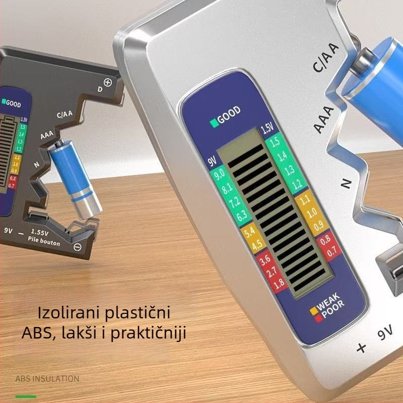 Detektor kapacit baterije s digitalnim zaslonom – Dengfeng, model Battery Capacity Tester, mjerenje preostale napunjenosti