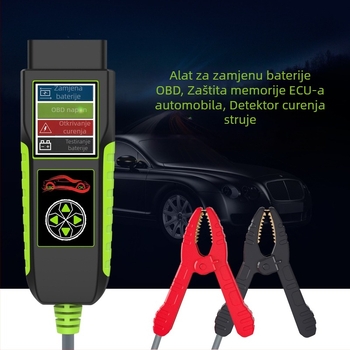 OBD alat za dijagnostiku baterije automobila BT400, 12–24V, dijagnostika kvara, kompatibilan s automobilima i motociklima, raspon temperatura -10 do 50°C