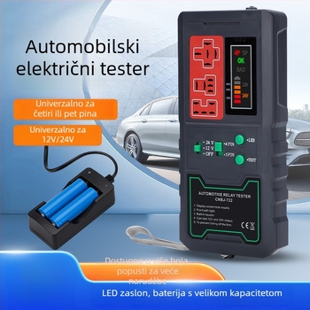 Automobilski tester releja i analizator kvarova, 12V/24V, 4-pinski i 5-pinski