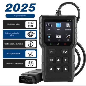 Elm327 V526 automobilni uređaj za dijagnostiku kvarova – čitanje podataka OBD2, otkrivanje kvara motora, napetost baterije, univerzalno