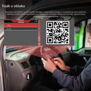 OBD2 automobilski dijagnostički instrument s Elm327 sučeljem, dijagnostika kvarova motora i baterije, čitanje kodova, model T100pro, 12V