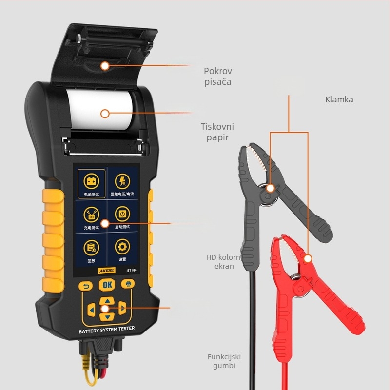 BT880 automobilski dijagnostički instrument – test kapaciteta opterećenja i test curenja, 12–24 V, za sve modele