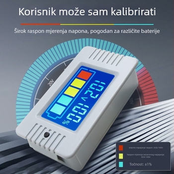 Peacefair tester baterije – voltmetar, licencirana privatna oznaka, bez uvoza