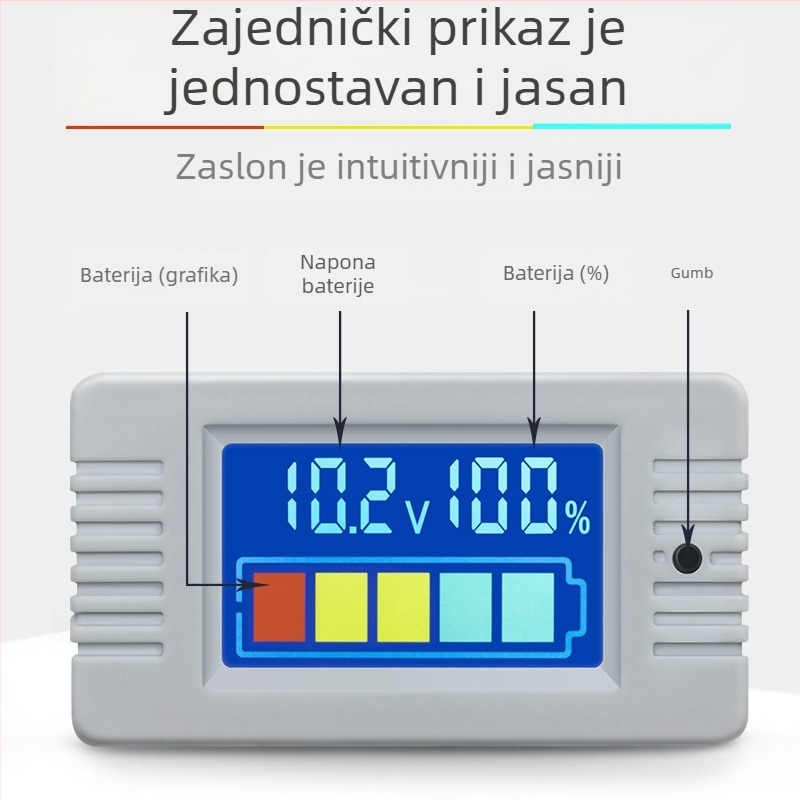 Peacefair tester baterije – voltmetar, licencirana privatna oznaka, bez uvoza
