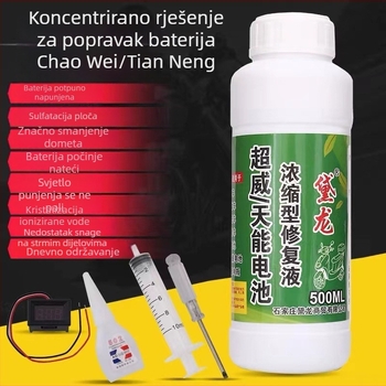 Elektrolit za bateriju električnog vozila s destiliranom vodom i 30+ sastojaka; rok trajanja 3 godine; standard kvalitete 99