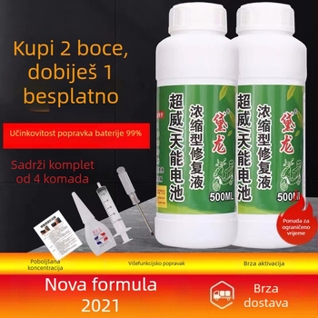 Elektrolit za bateriju električnog vozila s destiliranom vodom i 30+ sastojaka; rok trajanja 3 godine; standard kvalitete 99