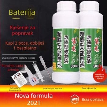 Elektrolit za bateriju električnog vozila s destiliranom vodom i 30+ sastojaka; rok trajanja 3 godine; standard kvalitete 99