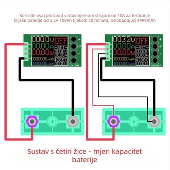 1,77-inčni kolorni zaslon, CNC opterećenje 150 W, 20 A, četverovodični sustav za testiranje starenja baterija snage