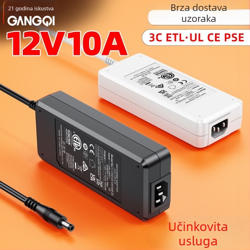Napajanje 12V 10A, 120W, UL CCC SAA PSE UKCA certificirano, marka Hong Kong qi