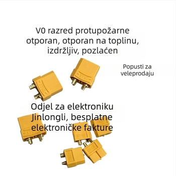 T-Plug testni konektori XT90/XT60/XT30 za LiPo baterije u modelima zrakoplova, muški i ženski, pozlaćeni