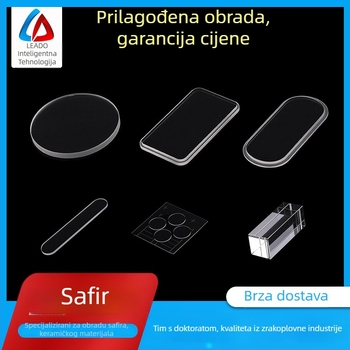 Safirno staklena leća — prilagođiva plosnata površina filtra za vodanje svjetla i prijenos svjetla; model LD-01-002; oblik prilagodljiv; debljina prilagodljiva; materijal: safirno staklo