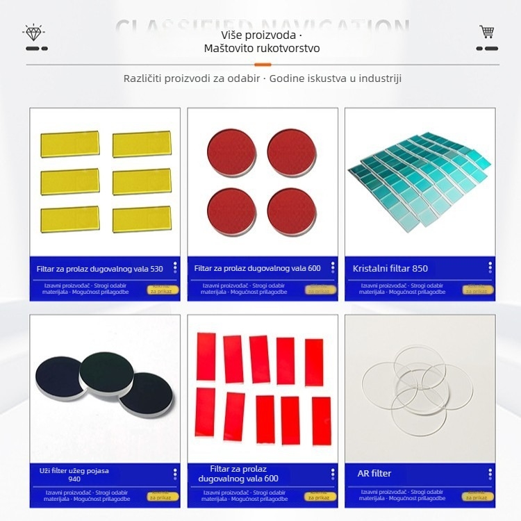 Uzorak optičkog filtra na skladištu