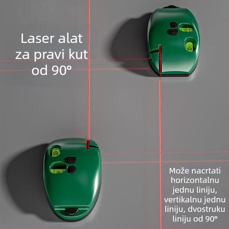 Laserski nivo s infracrvenim markerom linije, 90° kut, automatski, visoka preciznost vodoravne linije, detektor prekoračenja