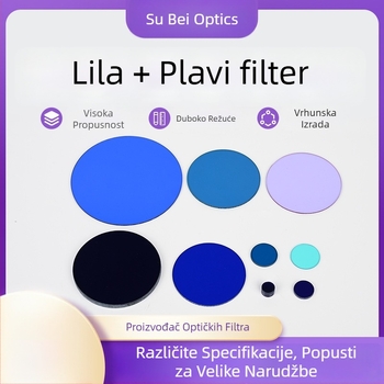 Bandpassni filtar, optičko staklo apsorpcijskog tipa, za optičke instrumente, Subei Optical