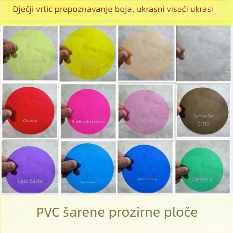 Prozirna PVC boja folija za DIY ručne radove – mat završna obrada, otisak kartica boja