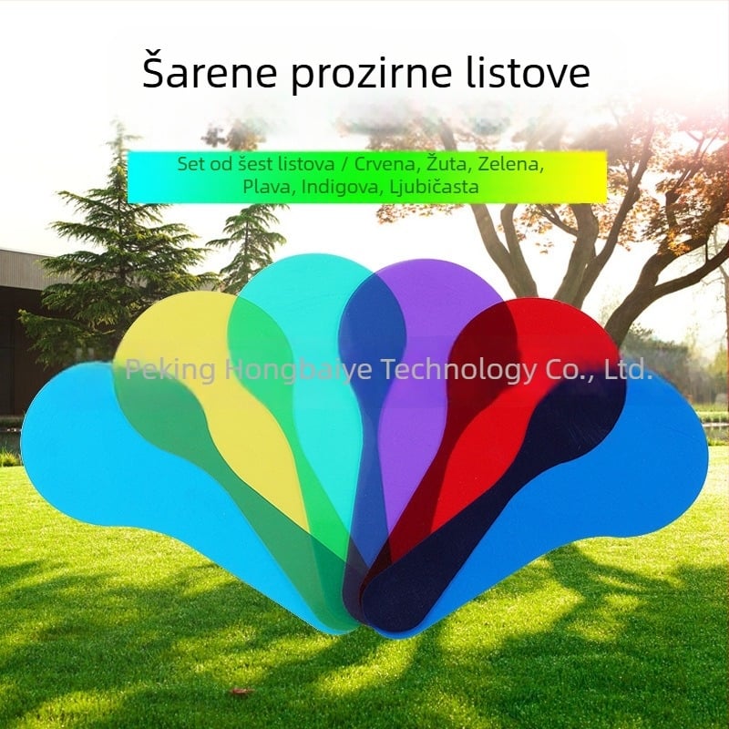 Optički nastavni komplet s ručno drživim prozirnim filtrima i izvorom svjetla sa tri spektra, Kepu plastika, kutija od 500 komada, za osnovnu i srednju školu