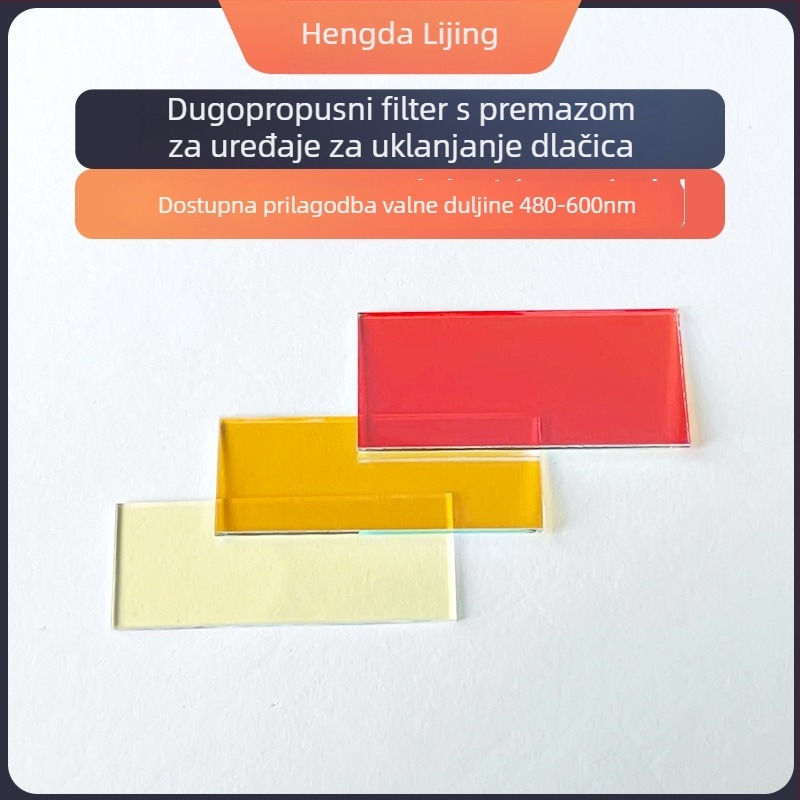 Filtr dugog propuštanja za uređaj za uklanjanje dlaka, 470–600 nm, premazana leća, po narudžbi