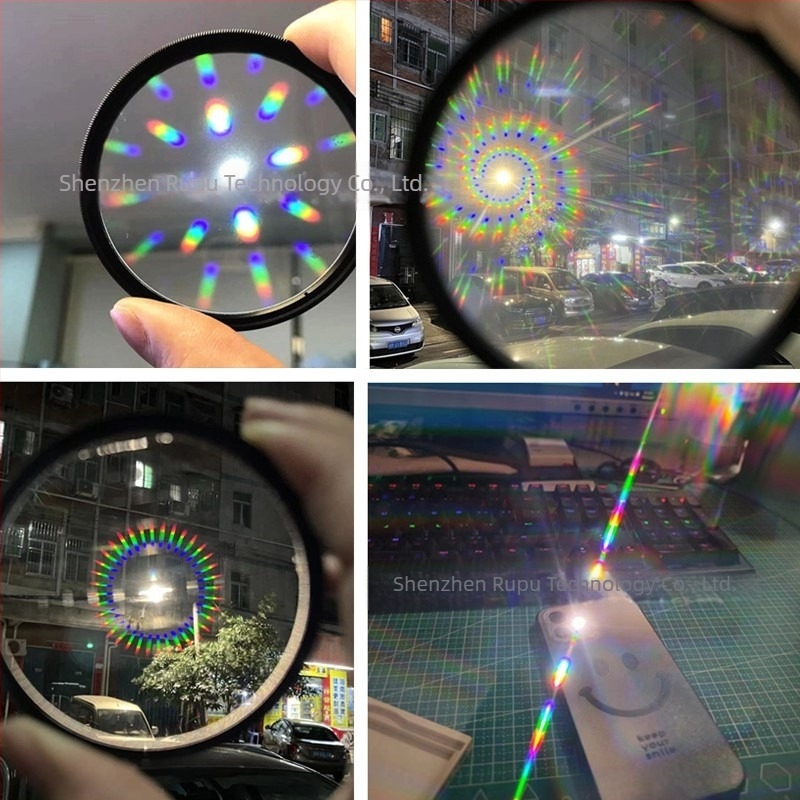 RP polarizacijski filtar za fotografiju i videografiju – kompatibilan s podvodnim kamerama i pametnim telefonom, zvjezdani efekt