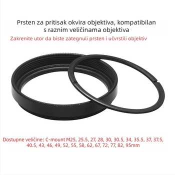 Industrijski okvir filtra za objektiv za M30.5, 25.4, 25.5, 27, 35.5, 37, 43 i 52 mm – C-mount