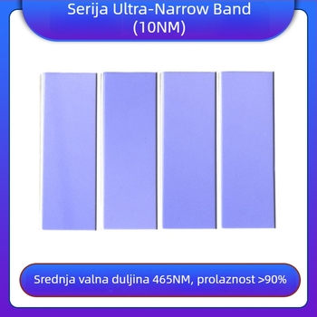 UV filter s ultratskim pojasom, srednja valna duljina 465 nm, širina pojasa 10 nm, propusnost ≥94%, OD4-OD5