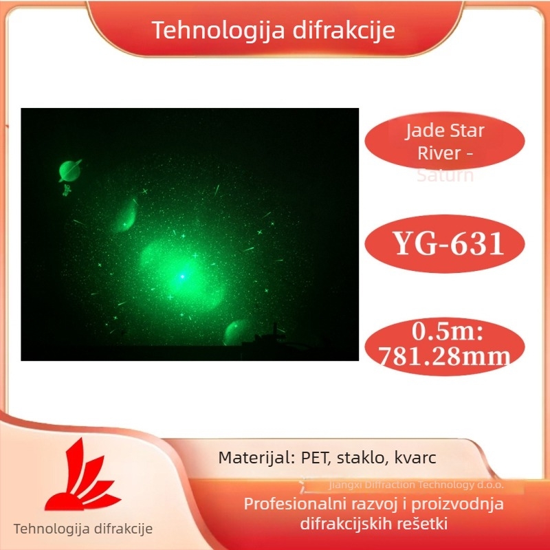 Saturnova difrakcijska ploča za lasersko show s zvjezdanim nebom, Brand Diffraction Technology, ovlaštena privatna marka