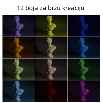 Set dodatne opreme za DSLR bljeskalicu: 12 filtara boje, film za promjenu temperature boje, aluminijska legura