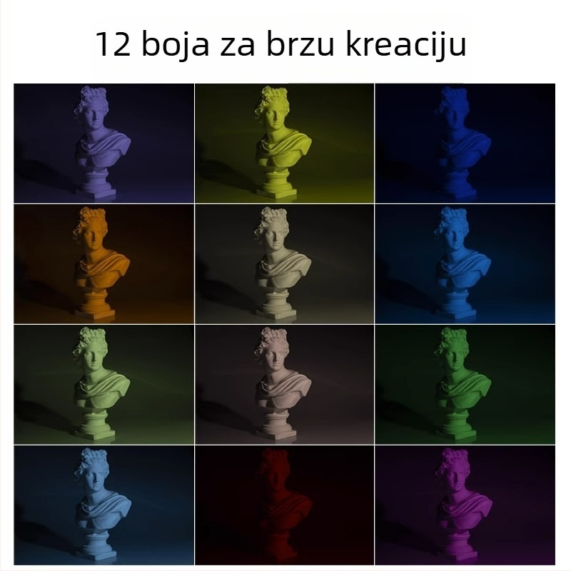 Set dodatne opreme za DSLR bljeskalicu: 12 filtara boje, film za promjenu temperature boje, aluminijska legura