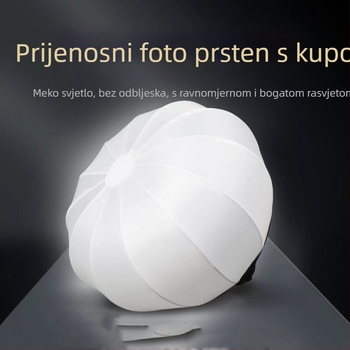 Sferično svjetlo za fotografiju i livestream, difuzna tkanina, nosivost do 2–5 kg