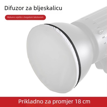 Sjenilo za bljeskalicu za fotografiju s difuzorom od poliestera i mekim osvjetljenjem