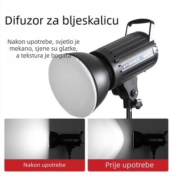 Sjenilo za bljeskalicu za fotografiju s difuzorom od poliestera i mekim osvjetljenjem