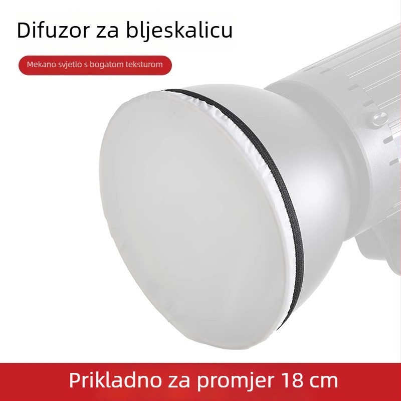 Sjenilo za bljeskalicu za fotografiju s difuzorom od poliestera i mekim osvjetljenjem