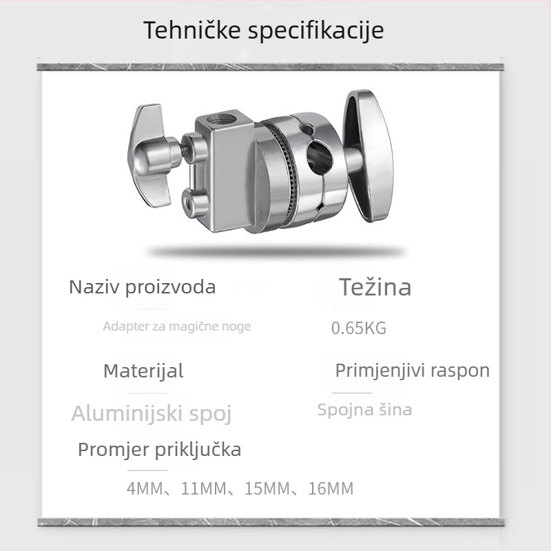 Magic Leg turntable – dodaci za okvir tipa C, nehrđajući čelik, kompatibilno s poprečnom šipkom, težina 0.65 kg, marka refutuna/ruifutu, model Magic Leg turntable