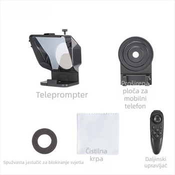 Prilagodnik objektiva ZX2209 — teleprompter za SLR i mobilni telefon, prenosni Bluetooth teleprompter za Vlog i kratke videozapise, SCXRig