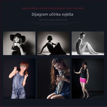 Studijska svjetiljka s 55° reflektorom, mreža s ćelijama, pozadinsko osvjetljenje, poklopac reflektora — aluminijska legura