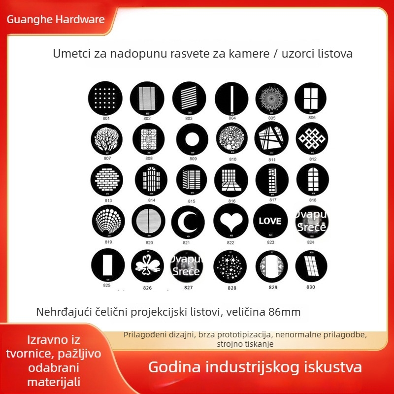 Spot fotografijska lampa s pločom za svetlo i sjenu, aluminijska legura, nosivost 2–5 kg