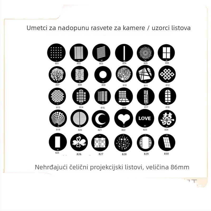 Spot fotografijska lampa s pločom za svetlo i sjenu, aluminijska legura, nosivost 2–5 kg