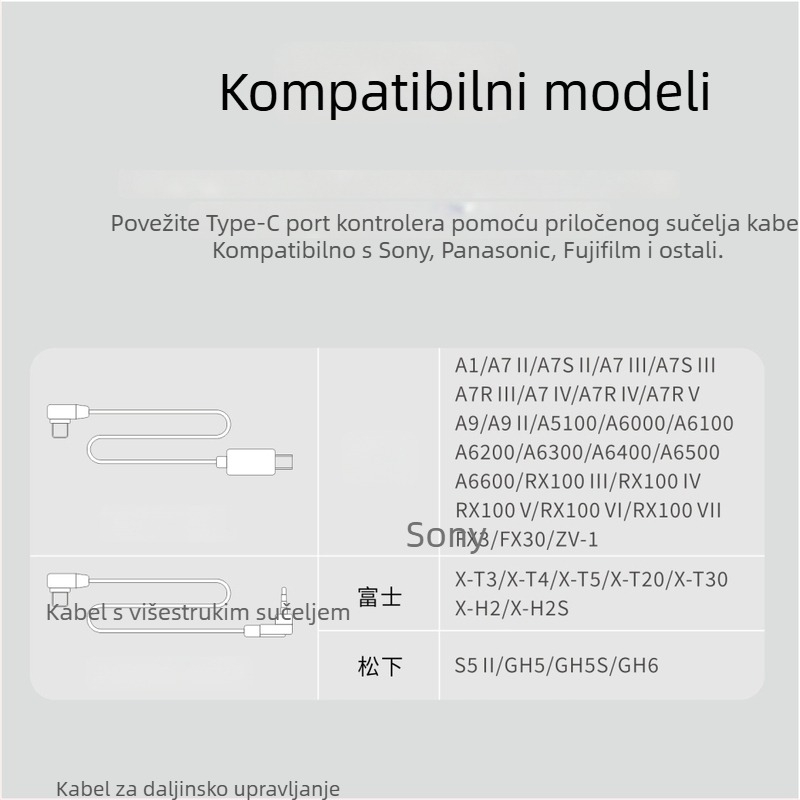 Kontroler za snimanje kamere, model D10, aluminijska legura, kompatibilan s kamerama, težina 16,5 g