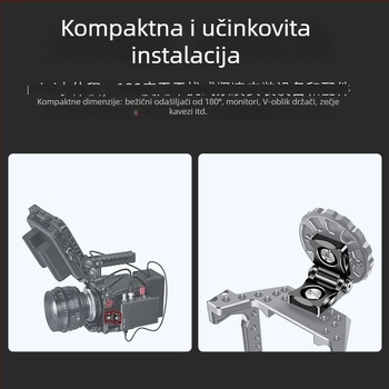 Xinwenxuan 8246 aluminijski sklopivi adapter, L-oblik držač s montažnim otvorom 1/4-20 za DJI SDR prijenos videa