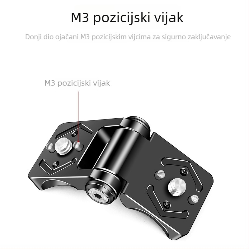 Xinwenxuan 8246 aluminijski sklopivi adapter, L-oblik držač s montažnim otvorom 1/4-20 za DJI SDR prijenos videa
