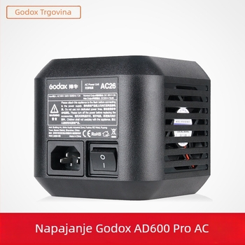 AC26 AC adapter za Shenniu AD600Pro vanjsko svjetlo, aluminijska legura, 110V/220V univerzalno