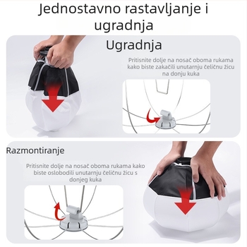 Uređaj za meku svjetlost za mini Baorong ručnu rasvjetu, materijal Nylon ABS/Oxford tkanina, težina 0,22 kg, nosivost do 2 kg