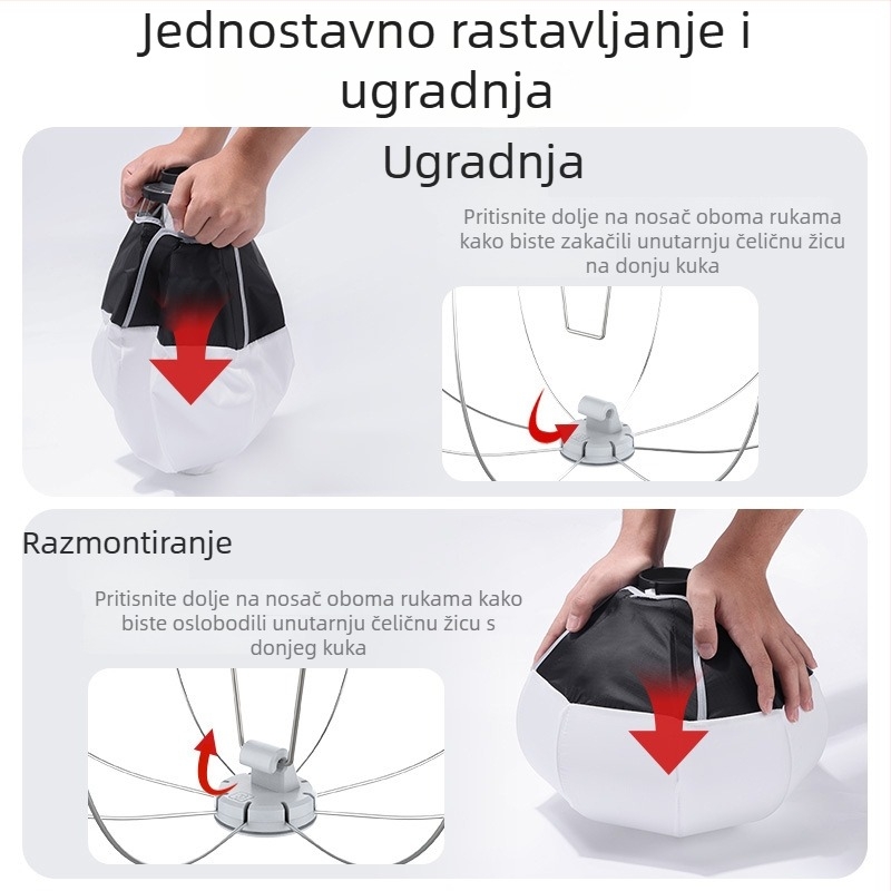 Uređaj za meku svjetlost za mini Baorong ručnu rasvjetu, materijal Nylon ABS/Oxford tkanina, težina 0,22 kg, nosivost do 2 kg