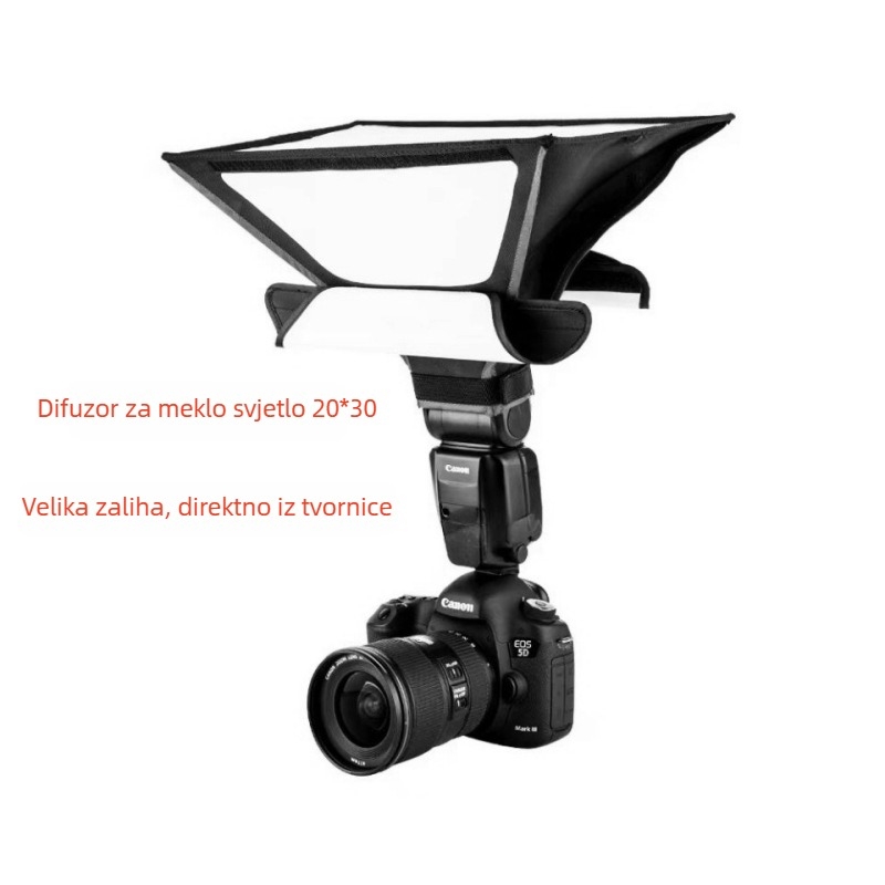 Prijenosna sklopiva kutija za mekani svjetlo za fotografiju, sa torbom za pohranu, importirani reflektirajući materijal, maksimalno opterećenje do 2 kg, model 15×17