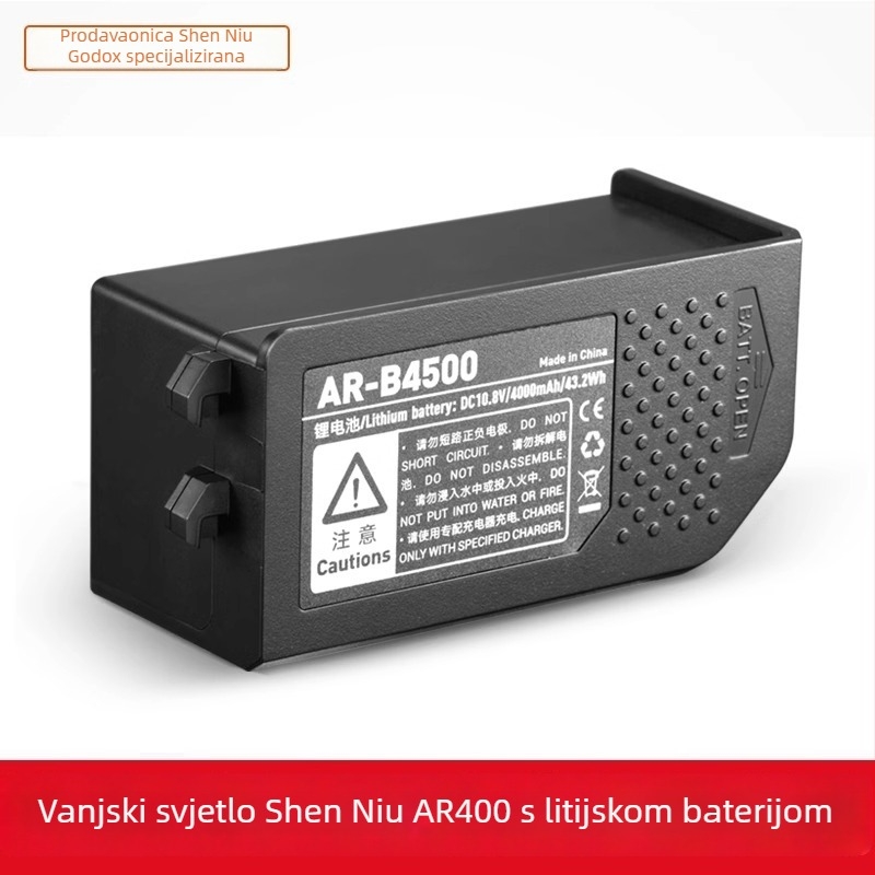 AR400 makro kružni bljeskalica, 400W, litijeva baterija, vanjsko snimanje, aluminijeva legura, 0.5 kg